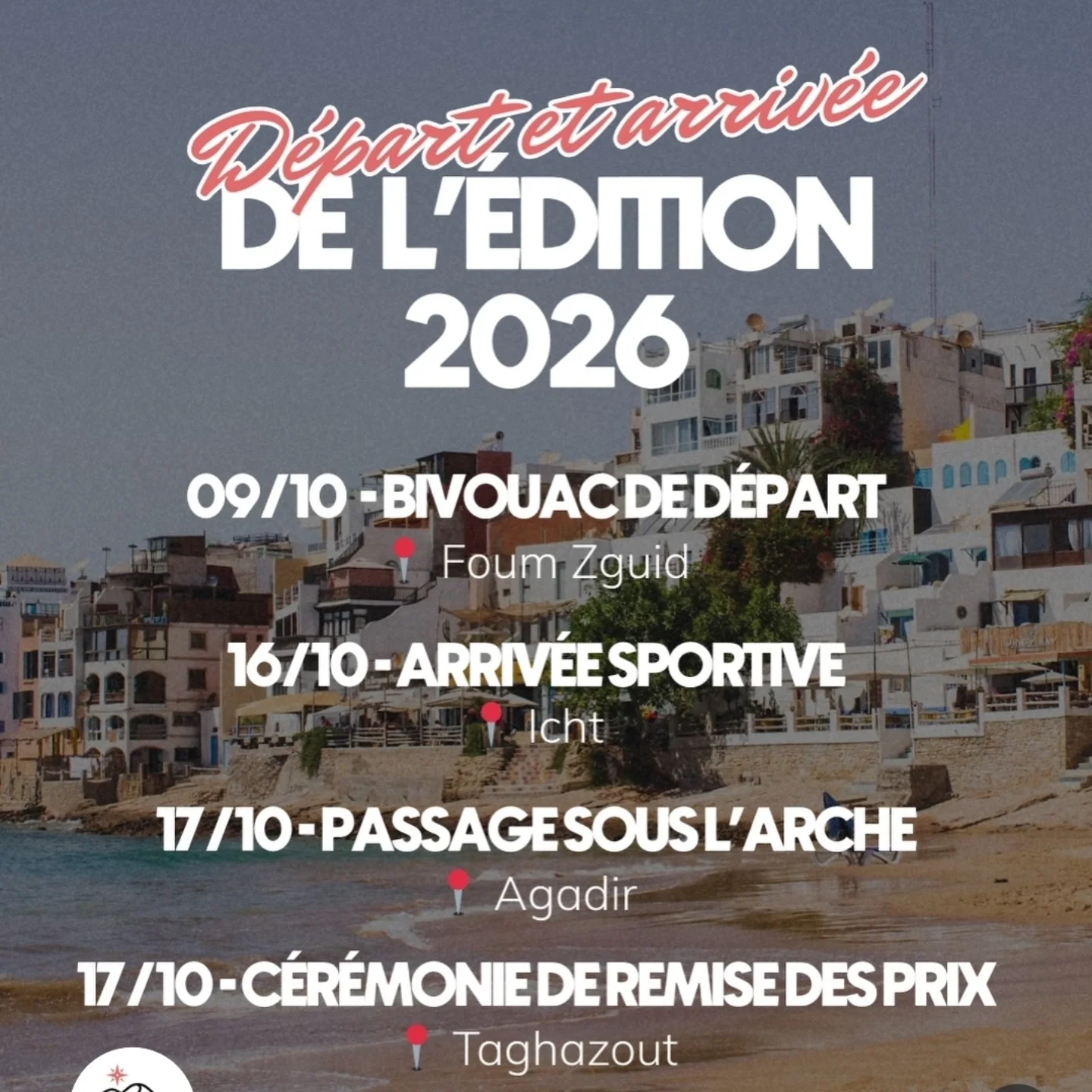 ✨️ Voici les différentes étapes officielles du rallye Rose des Sables 2026 ✨️