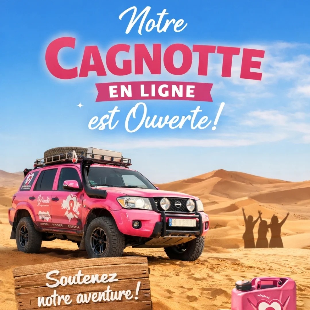 Cagnotte en ligne Les Baroudeuses du Vignoble pour le Rallye Roses des Sables 2026