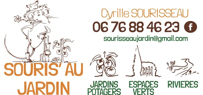 Logo Souris Au Jardin - Partenaire officiel des Baroudeuses du Vignoble